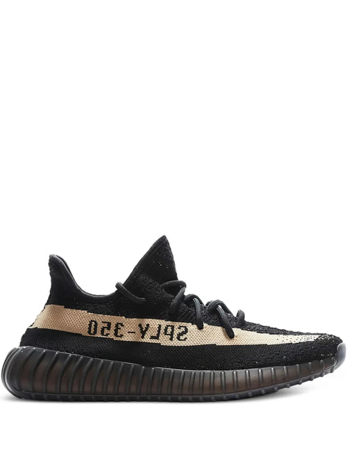 adidas Yeezy Boost 350 V2 Green Sneakers — Black/Light Green — Size US M 5.5 - US W 7 — Front View