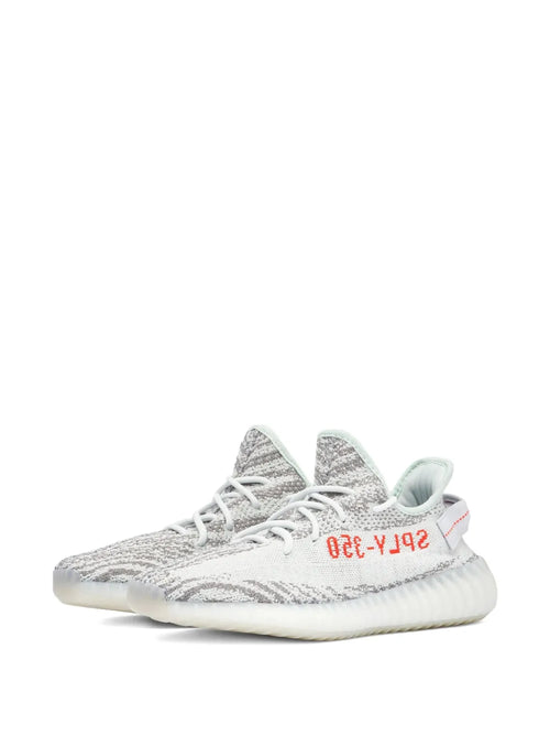adidas Yeezy Boost 350 V2 Blue Tint Sneakers — Grey — Size US M 9 - US W 10.5 — Side View
