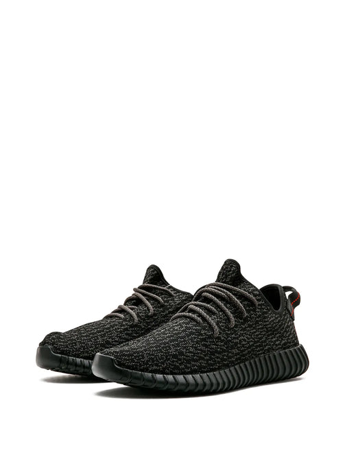 adidas Yeezy Boost 350 In Pirate Black Sneakers — Black — Size US M 9 - US W 10.5 — Side View
