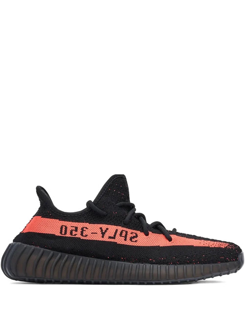 adidas Yeezy Boost 350 V2 Cored Red Black 2016/2022 Sneakers — Black — Size US M 5.5 - US W 7 — Front View