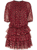 Saint Laurent Polka Dot Dress — Red — Size XS — Front View