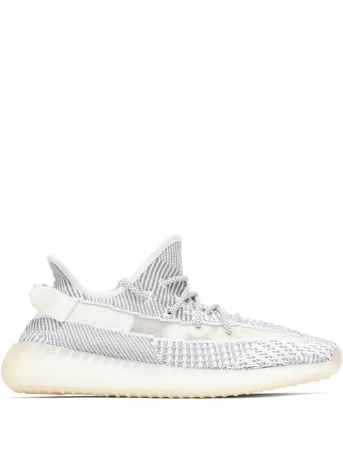 adidas Yeezy Boost 350 V2 Static Sneakers — Grey/White — Size US M 5.5 - US W 7 — Front View