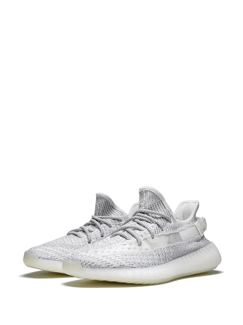 adidas Yeezy Boost 350 V2 Reflective Static Sneakers — White/Grey — Size US M 5.5 - US W 7 — Side View