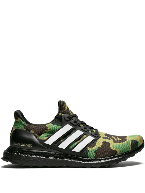 adidas X Bape Ultraboost 1St Camo Green Sneakers — Same as shown — Size US M 8 - US W 9.5 — Front View