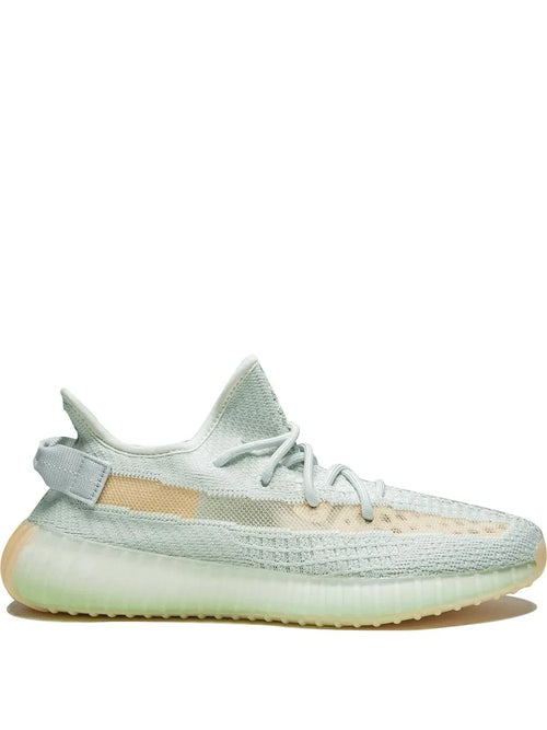 adidas Yeezy Boost 350 V2 Hyper Space Sneakers — Light Blue — Size US M 5.5 - US W 7 — Front View
