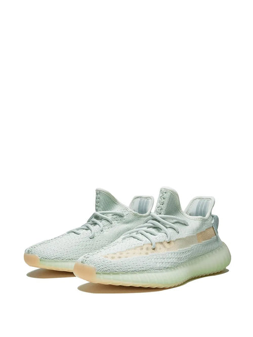 adidas Yeezy Boost 350 V2 Hyper Space Sneakers — Light Blue — Size US M 5.5 - US W 7 — Side View