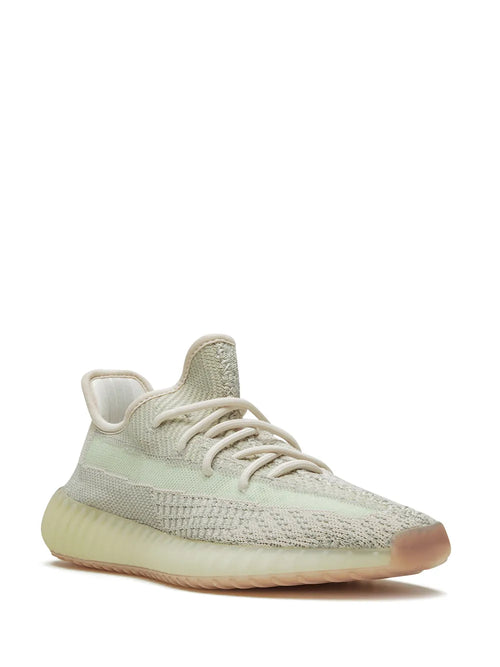 adidas Yeezy Boost 350 V2 Citrin Sneakers — Citrin Pale Yellow — Size US M 11 - US W 12.5 — Side View
