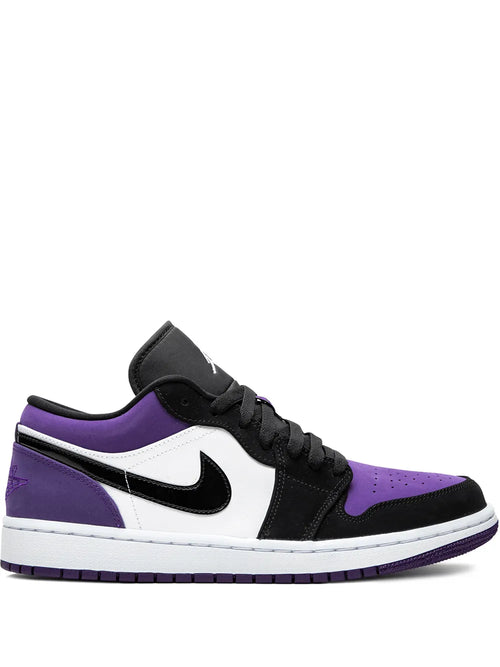 Air Jordan 1 Low Court Purple Sneakers — Same as shown — Size US M 10.5 - US W 12 — Front View