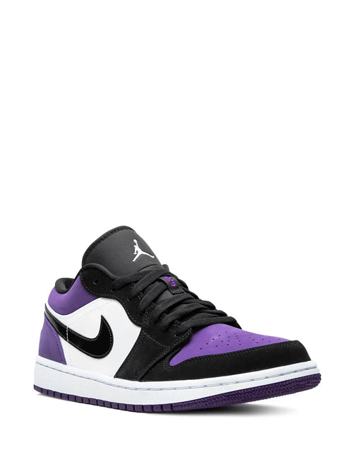 Air Jordan 1 Low Court Purple Sneakers — Same as shown — Size US M 10.5 - US W 12 — Side View