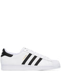 adidas Superstar White/Black Sneakers — White/Black — Size US M 9.5 - US W 11 — Front View