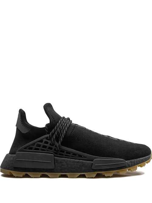adidas X Pharrell Williams Hu Nmd Prd Core Black Sneakers — Core Black — Size US M 7 - US W 8.5 — Front View