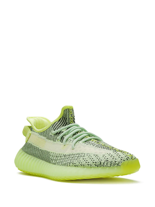 adidas Yeezy Boost 350 V2 Yeezreel Sneakers — Neon Green — Size US M 7.5 - US W 9 — Side View