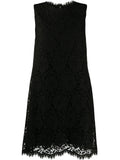 Dolce Gabbana Lace Overlay Sleeveless Minidress — Black — Size XS — Front View