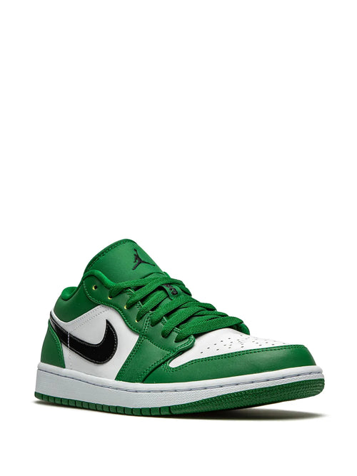 Air Jordan 1 Low Pine Green Sneakers — Pine Green/Black/White — Size US M 10.5 - US W 12 — Side View