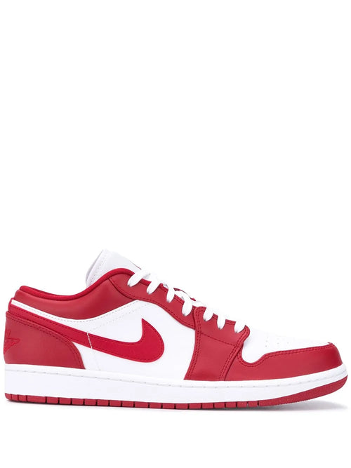 Air Jordan 1 Low Gym Red Sneakers — Gym Red/White — Size US M 11.5 - US W 13 — Front View