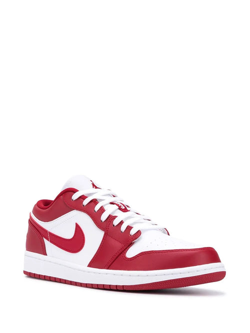 Air Jordan 1 Low Gym Red Sneakers — Gym Red/White — Size US M 11.5 - US W 13 — Side View
