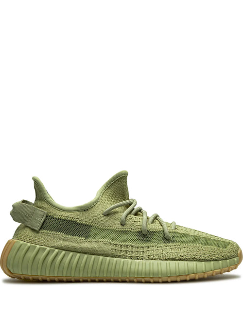 adidas Yeezy Boost 350 V2 Sulfur Sneakers — Sulfur Green — Size US M 5.5 - US W 7 — Front View