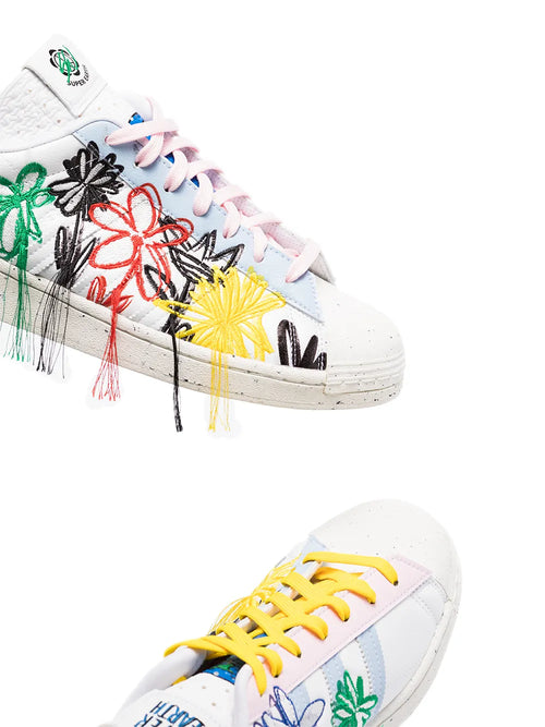 adidas X Sean Wotherspoon Superstar Superearth Sneakers — White — Size US M 9 - US W 10.5 — Side View