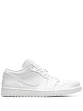 Air Jordan 1 Low Triple White Sneakers — White — Size US M 9.5 - US W 11 — Front View