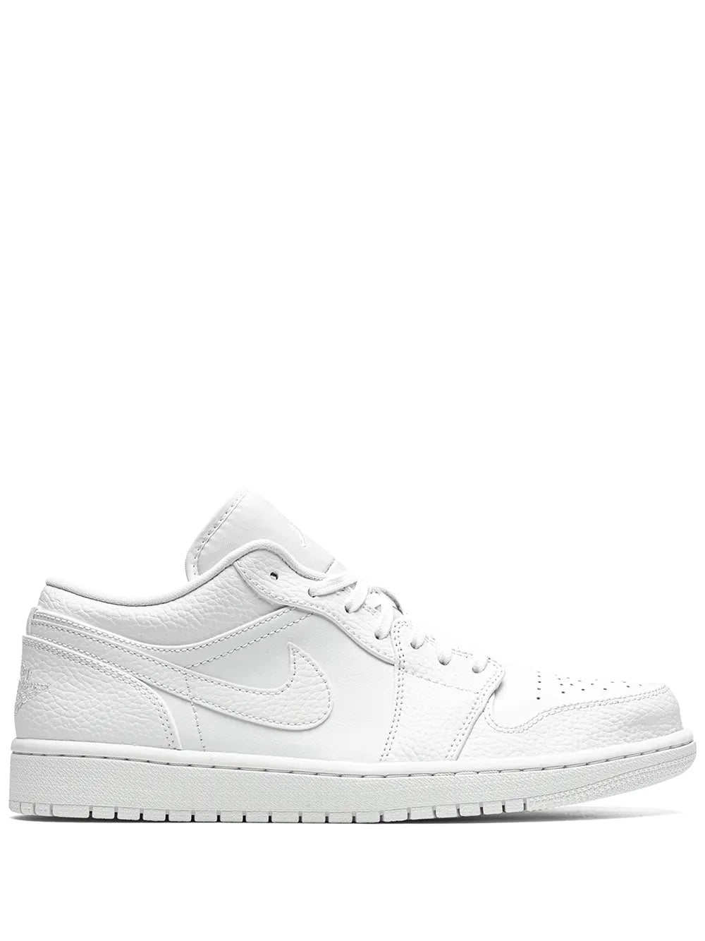 Air Jordan 1 Low Triple White Sneakers — White — Size US M 9.5 - US W 11 — Front View