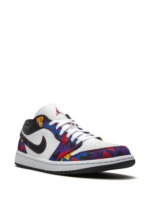 Air Jordan 1 Low Se Nothing But Net Sneakers — White/Dark — Size US M 11.5 - US W 13 — Side View