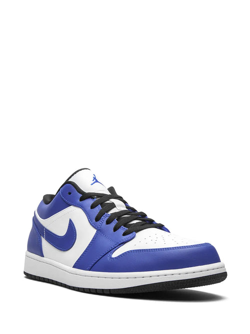 Air Jordan 1 Low Game Royal Sneakers — White/Game Royal/Black — Size US M 9.5 - US W 11 — Side View