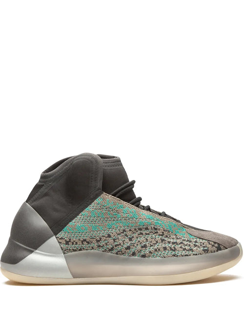 adidas Yeezy Qntm Teal Blue Sneakers — Teal Blue — Size US M 3.5 - US W 5 — Front View