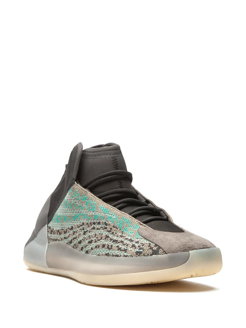 adidas Yeezy Qntm Teal Blue Sneakers — Teal Blue — Size US M 3.5 - US W 5 — Side View