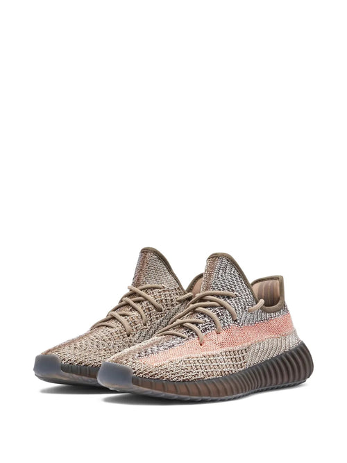 adidas Yeezy Boost 350 V2 Ash Stone Sneakers — Almond Beige/Coral Pink — Size US M 9 - US W 10.5 — Side View