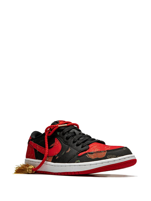 Air Jordan 1 Low Og Chinese New Year 2021 Sneakers — Black/Red — Size US M 10.5 - US W 12 — Side View