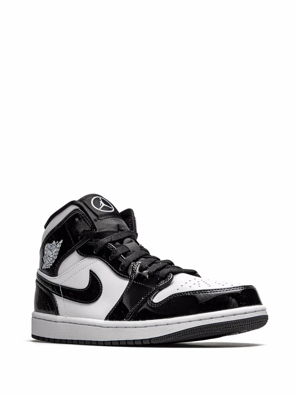 Air Jordan 1 Mid All-Star 2021 Sneakers — Black/White — Size US M 9.5 - US W 11 — Side View