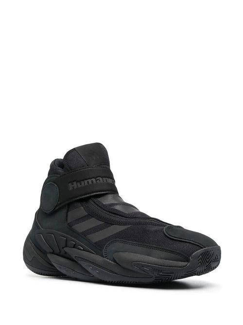 adidas X Pharrell Williams Triple Black High-Top Sneakers — Black — Size US M 10 - US W 11.5 — Side View