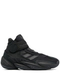 adidas X Pharrell Williams Triple Black High-Top Sneakers — Black — Size US M 10 - US W 11.5 — Front View