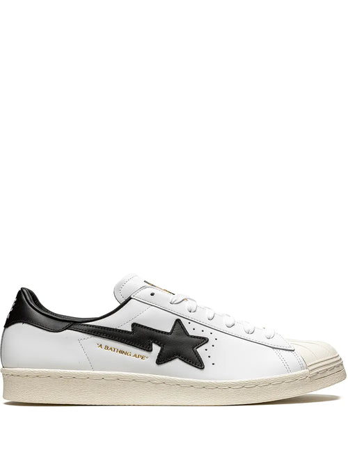 adidas X Bapte Superstar 80S White/Black Sneakers — Same as shown — Size US M 8 - US W 9.5 — Front View