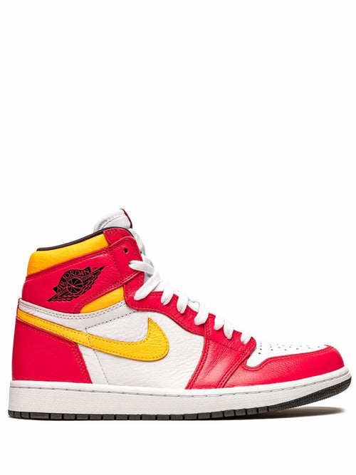 Air Jordan 1 High Og Light Fusion Red Sneakers — Same as shown — Size US M 6.5 - US W 8 — Front View
