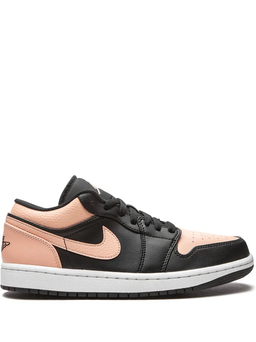 Air Jordan 1 Low Crimson Tint Sneakers — Crimson Tint/Black — Size US M 9.5 - US W 11 — Front View
