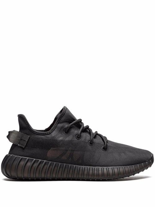 adidas Yeezy Boost 350 V2 Mono Cinder Sneakers — Black — Size US M 5.5 - US W 7 — Front View