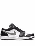 Air Jordan 1 Low Black/Particle Grey Sneakers — Black/White/Particle Grey — Size US M 11.5 - US W 13 — Front View