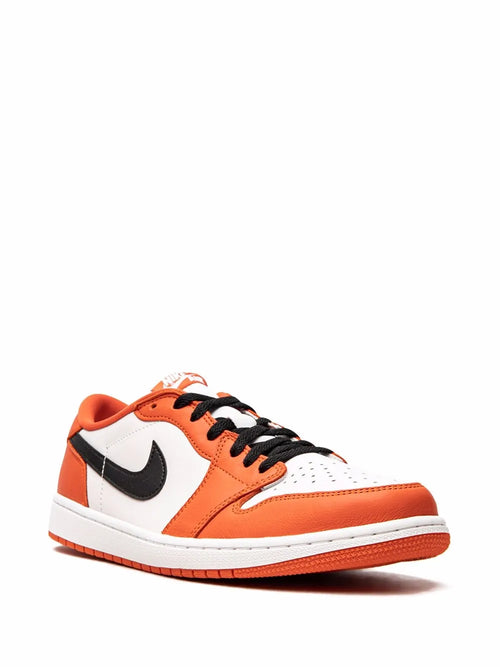 Air Jordan 1 Low Og Starfish Sneakers — Orange/White/Black — Size US M 10.5 - US W 12 — Side View