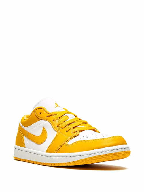 Air Jordan 1 Low Pollen Sneakers — Yellow/White — Size US M 10.5 - US W 12 — Side View