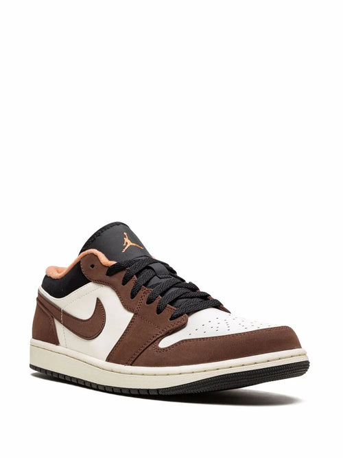 Air Jordan 1 Low Mocha Sneakers — White/Black — Size US M 10.5 - US W 12 — Side View