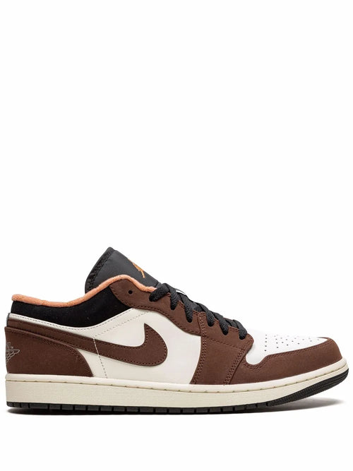 Air Jordan 1 Low Mocha Sneakers — White/Black — Size US M 10.5 - US W 12 — Front View