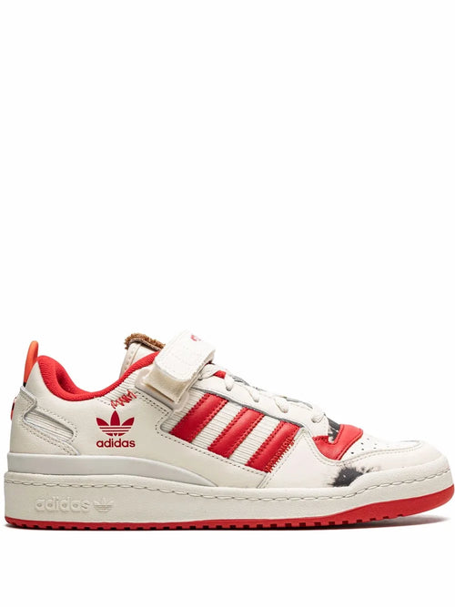 adidas X Home Alone Forum Low Sneakers — White/Red — Size US M 4 - US W 5.5 — Front View