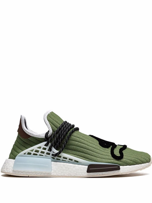 adidas X Bbc Ice Cream X Pharrell Hu Nmd Running Dog Sneakers — Green — Size US M 8 - US W 9.5 — Front View