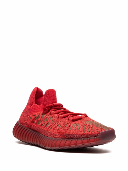 adidas Yeezy Boost 350 V2 Cmpct Slate Red Sneakers — Red — Size US M 5.5 - US W 7 — Side View