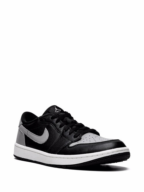 Air Jordan 1 Low Golf Shadow Sneakers — Grey/Black — Size US M 9.5 - US W 11 — Side View