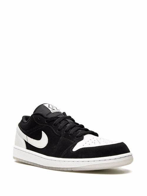 Air Jordan 1 Low Diamond Sneakers — Black/White — Size US M 9.5 - US W 11 — Side View