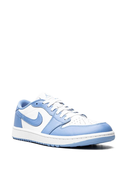 Air Jordan 1 Low Golf ?nc?Sneakers — White/University Blue — Size US M 9.5 - US W 11 — Side View