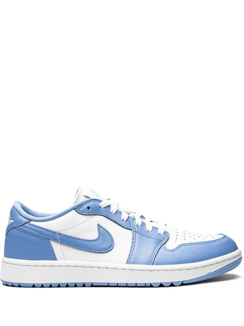 Air Jordan 1 Low Golf ?nc?Sneakers — White/University Blue — Size US M 9.5 - US W 11 — Front View