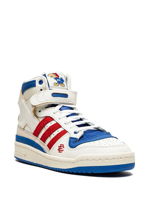 adidas X Eric Emanuel Forum 84 High Midnight Madness/Kansas Jayhawks Sneakers — Same as shown — Size US M 4 - US W 5.5 — Side View